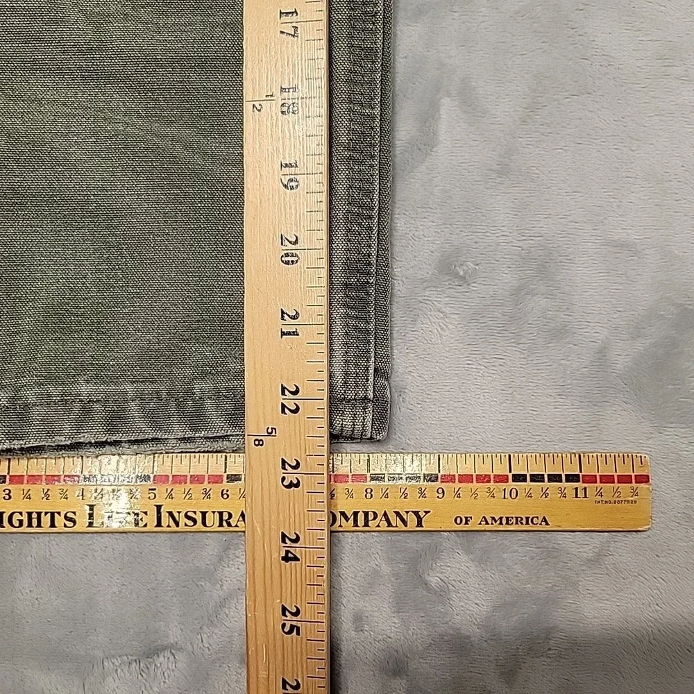 Carhartt Pants Boys 10 Green Y28 MOS Carpenter Rugged Canvas Workwear